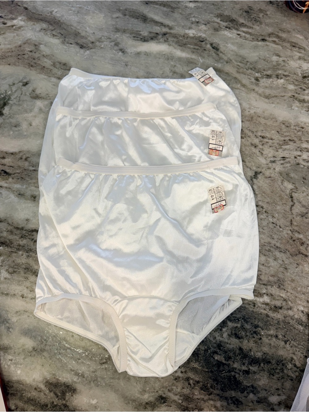 Wrangler 3 Pc. Vintage NWT White Sheer Nylon Hi Waist Panties